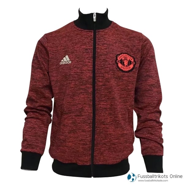 Manchester United Sweatjacken 2017-18 Rote Marine Fussballtrikots Günstig